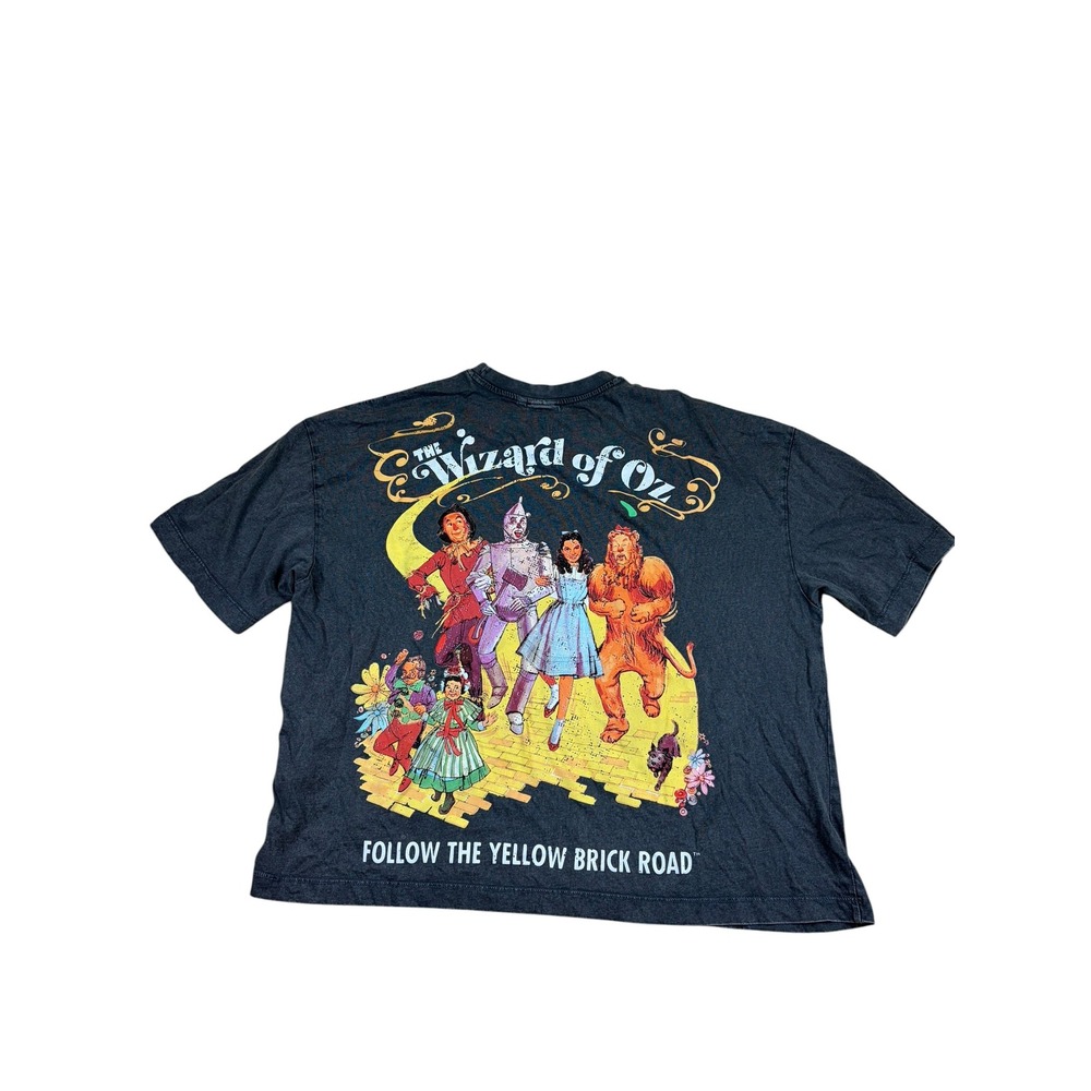 ASOS Black Wizard of Oz Graphic Tee with Yellow and Multicolor Print